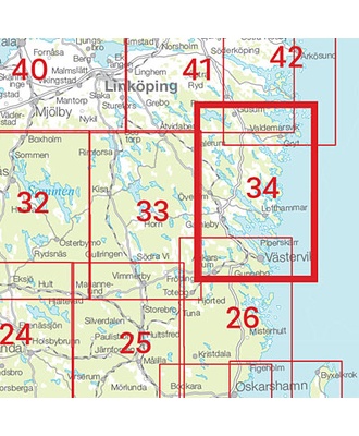 Valdemarsvik Sverigeserien - Topo50 - blad 34