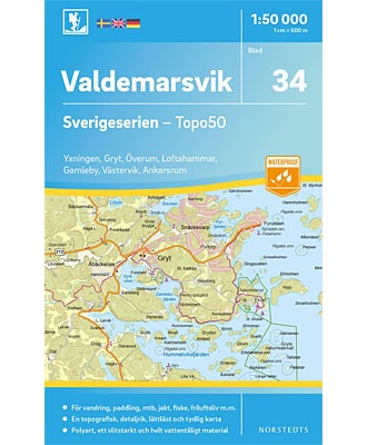 Valdemarsvik Sverigeserien - Topo50 - blad 34