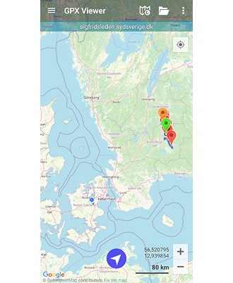 Sigfridsleden fra Asa til Rottnen. GPX-fil