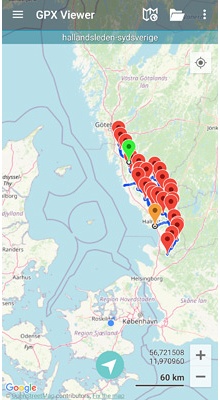 Hallandsleden. GPX-fil