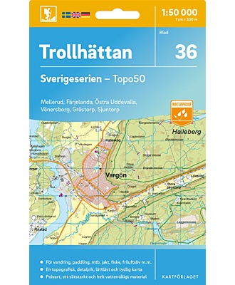 Trollhättan Sverigeserien - Topo50 - blad 36
