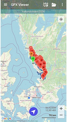 Hallandsleden. GPX-fil
