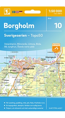 Borgholm Sverigeserien - Topo50 - blad 10