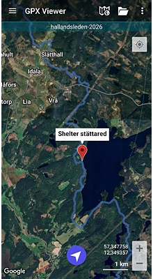 Hallandsleden. GPX-fil