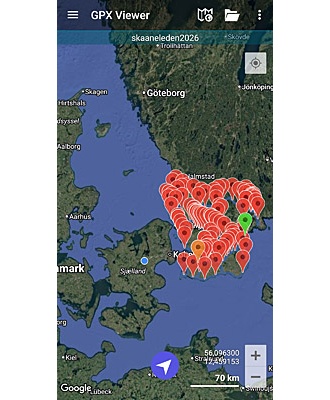 Skåneleden SL1-SL7. GPX-fil