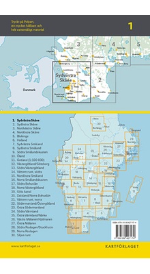 Cykelkartan 1 - Skåne sydvest
