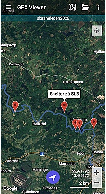 Skåneleden SL1-SL7. GPX-fil