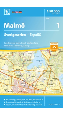 Malmö Sverigeserien - Topo50 - blad 1