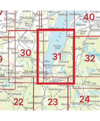 Jönköping Sverigeserien - Topo50 - blad 31