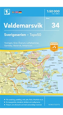 Valdemarsvik Sverigeserien - Topo50 - blad 34