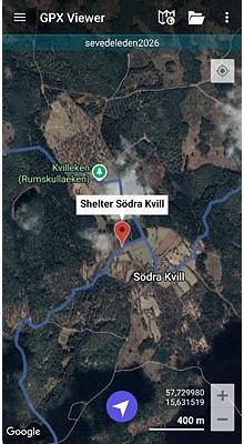 Sevedeleden. GPX-fil