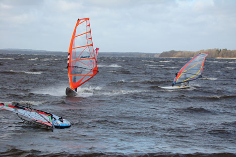 Windsurfing på Ivösjön
