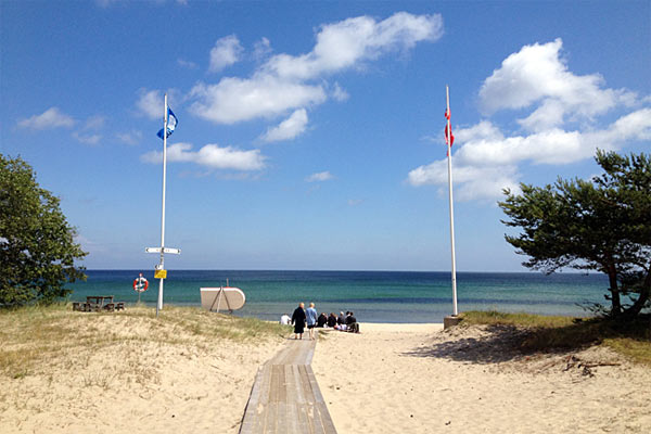 Rigelejestrand Camping ligger ud til en dejlig badestrand