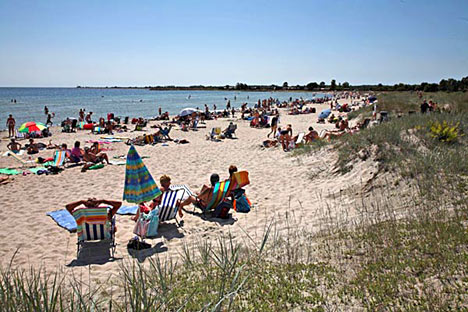 Børnevenlig badestrand - Sonjas Campingplads på Öland