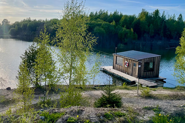 Brændefyret sauna-flåde Brændefyret sauna-flåde