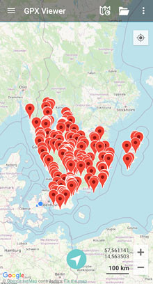 Fugletårne i Sydsverige som GPX-fil