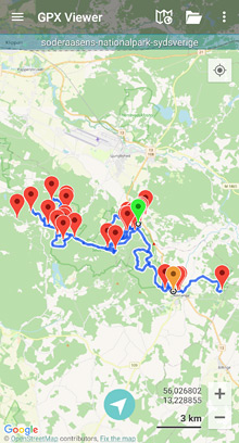 Naturreservater, nationalparker og kulturreservater i Sydsverige som GPX-fil