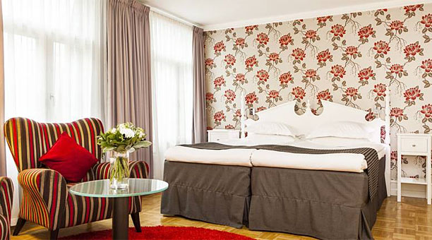 Dobbeltværelse på Elite Hotel Savoy i Malmø, Sverige Dobbeltværelse på Elite Hotel Savoy i Malmø, Sverige