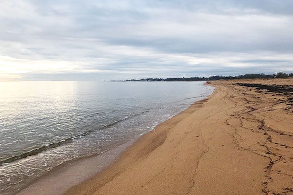 Stranden ved Hotel Turistgården i Simrishamn