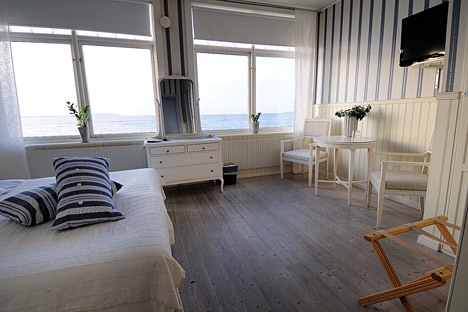 Badehotellet har 12 værelser med havudsigt Badehotellet har 12 værelser med havudsigt