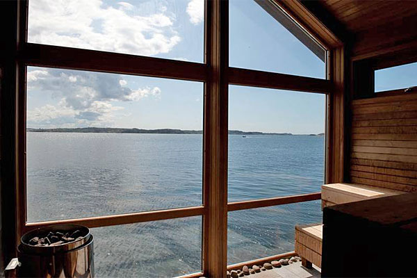 Sauna på Strandflickornas Havshotel