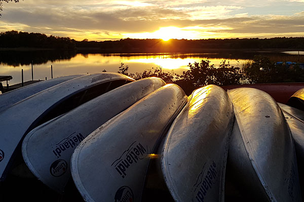 Wetlandi kanoudlejning ved Ivösjön