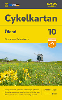 Cykelkartan 10 Øland. Målestok 1:90.000