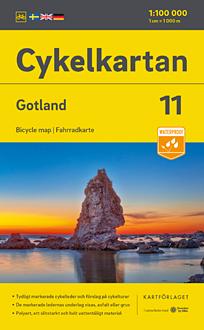 Cykelkartan blad 11 Gotland. Målestok 1:90.000