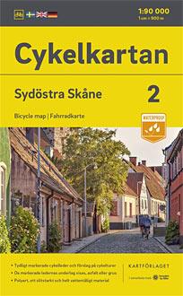 Cykelkartan 2 - Skåne sydøst. Målestok 1:90.000