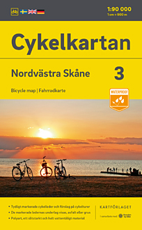 Cykelkartan blad 3 - Skåne nordvest. Målestok 1:90.000