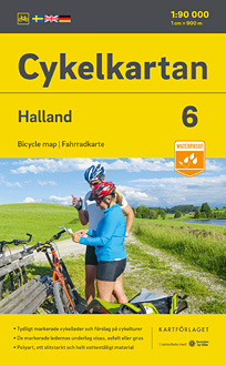 Cykelkort blad 6 - Halland. Målestok 1:90.000