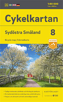 Cykelkartan blad 8 - Småland sydøst. Målestok 1:90.000