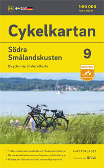 Cykelkartan blad 9 - Smålandskysten syd. Målestok 1:90.000