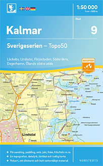 Kalmar Sverigeserien - Topo50 - blad 9. Målestok 1:50.000