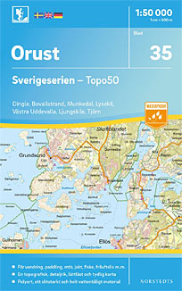 Orust Sverigeserien - Topo50 - blad 35. Målestok 1:50.000
