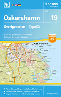 Oskarshamn Sverigeserien - Topo50 - blad 19. Målestok 1:50.000