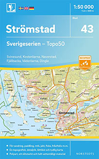 Strömstad Sverigeserien - Topo50 - blad 43. Målestok 1:50.000