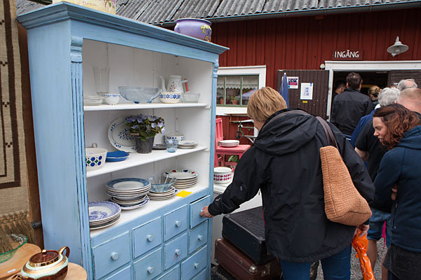 Byggematerialer på Östregårds loppis i Moheda