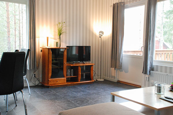 Stuen i feriehuset Blåbär ved Vimmerby Stuen i feriehuset Blåbär ved Vimmerby