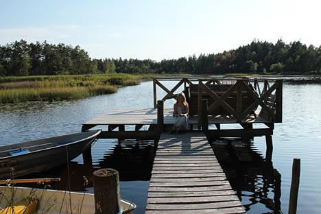 Fra sommerhuset er der 1500 meter til fiskesø