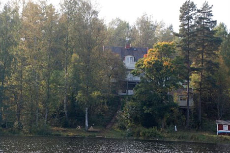 Fra sommerhuset der kig til Åsjön Fra sommerhuset der kig til Åsjön