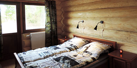 Soveværelse i tømmerhytten